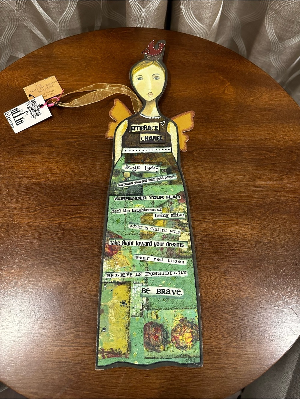 Kelly Rae Roberts “Embrace Change” Angel Plaque by Demdaco